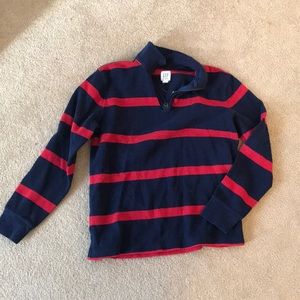 Gap quarter zip striped sweater
